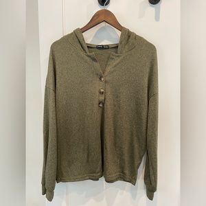 Shein Drop Shoulder Drawstring Hoodie